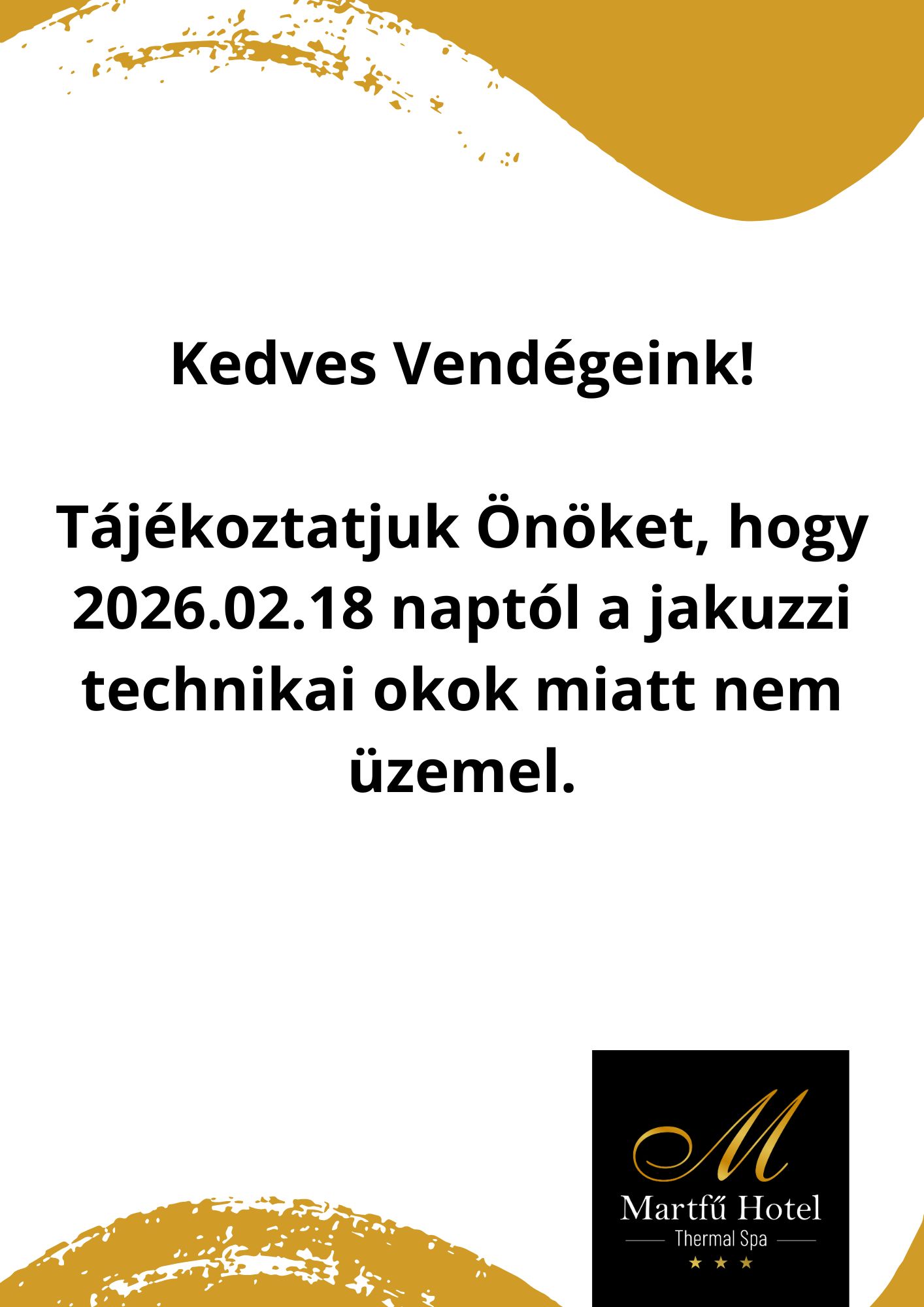 Jakuzzi nem üzemel